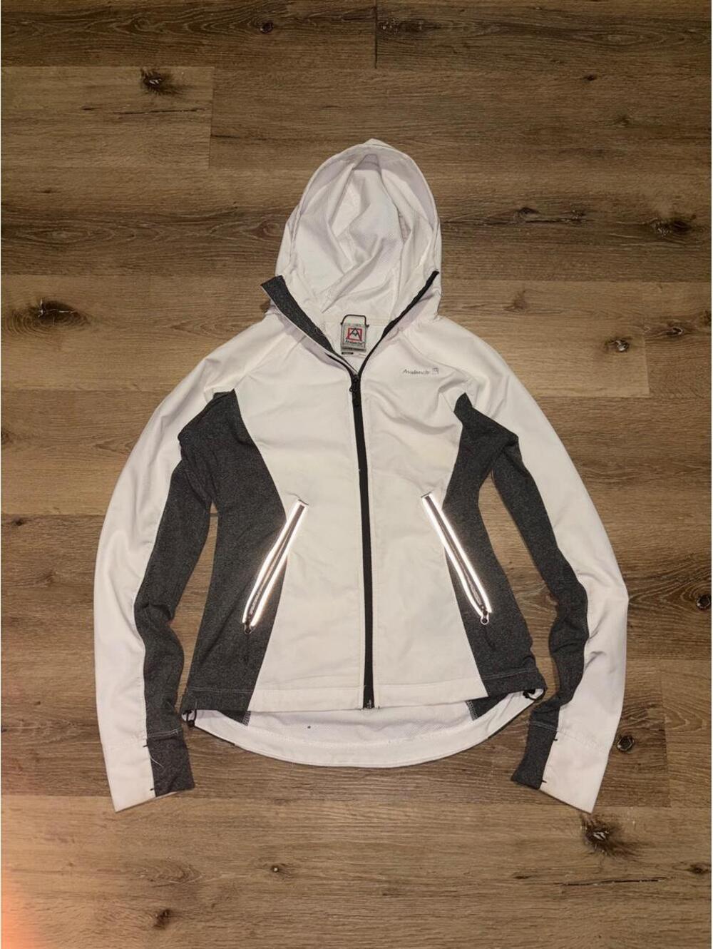 Avalanche Women’s White & Gray Full Zip Hooded Athletic Jacket